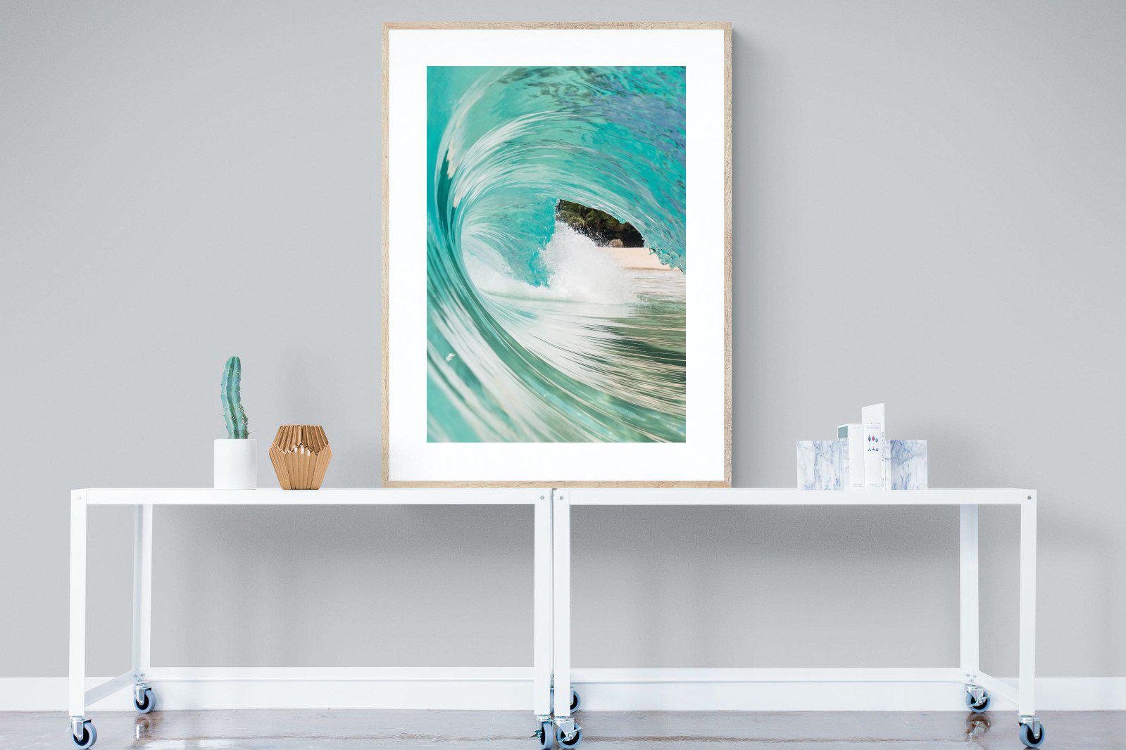Heart of the Wave-Wall_Art-90 x 120cm-Framed Print-Wood-Pixalot