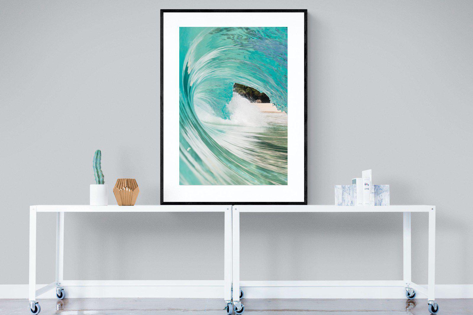 Heart of the Wave-Wall_Art-90 x 120cm-Framed Print-Black-Pixalot