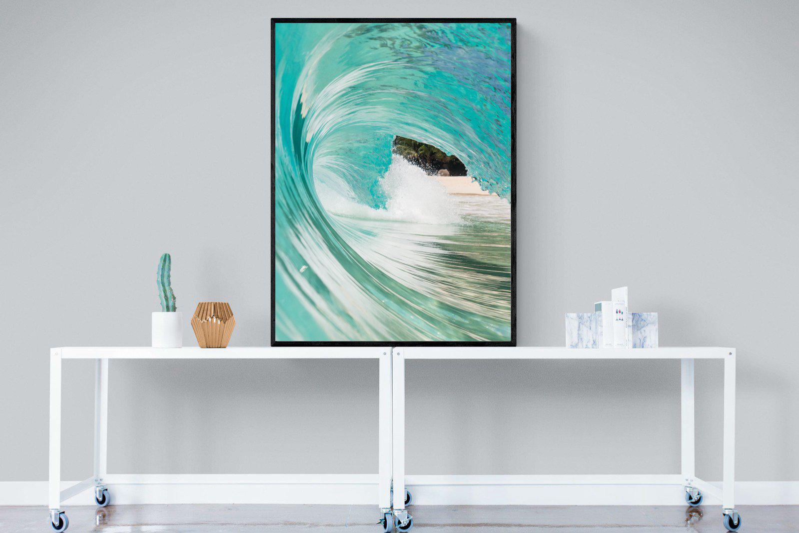 Heart of the Wave-Wall_Art-90 x 120cm-Mounted Canvas-Black-Pixalot