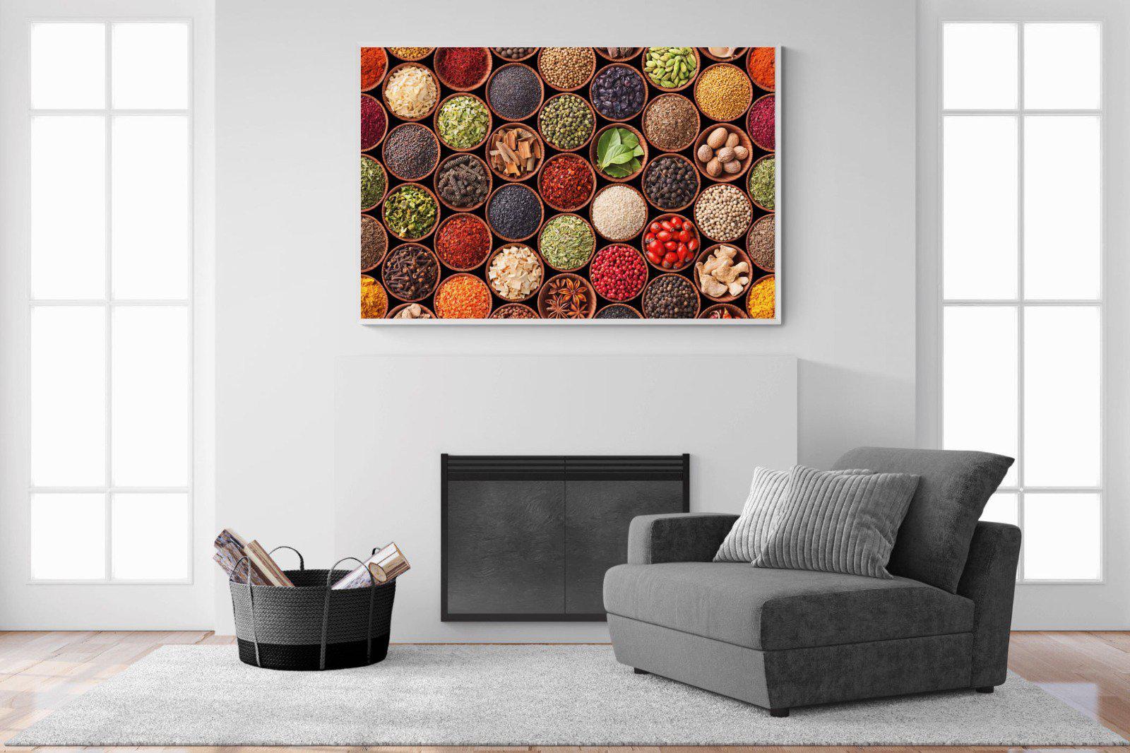 Herbs & Spices-Wall_Art-150 x 100cm-Mounted Canvas-White-Pixalot