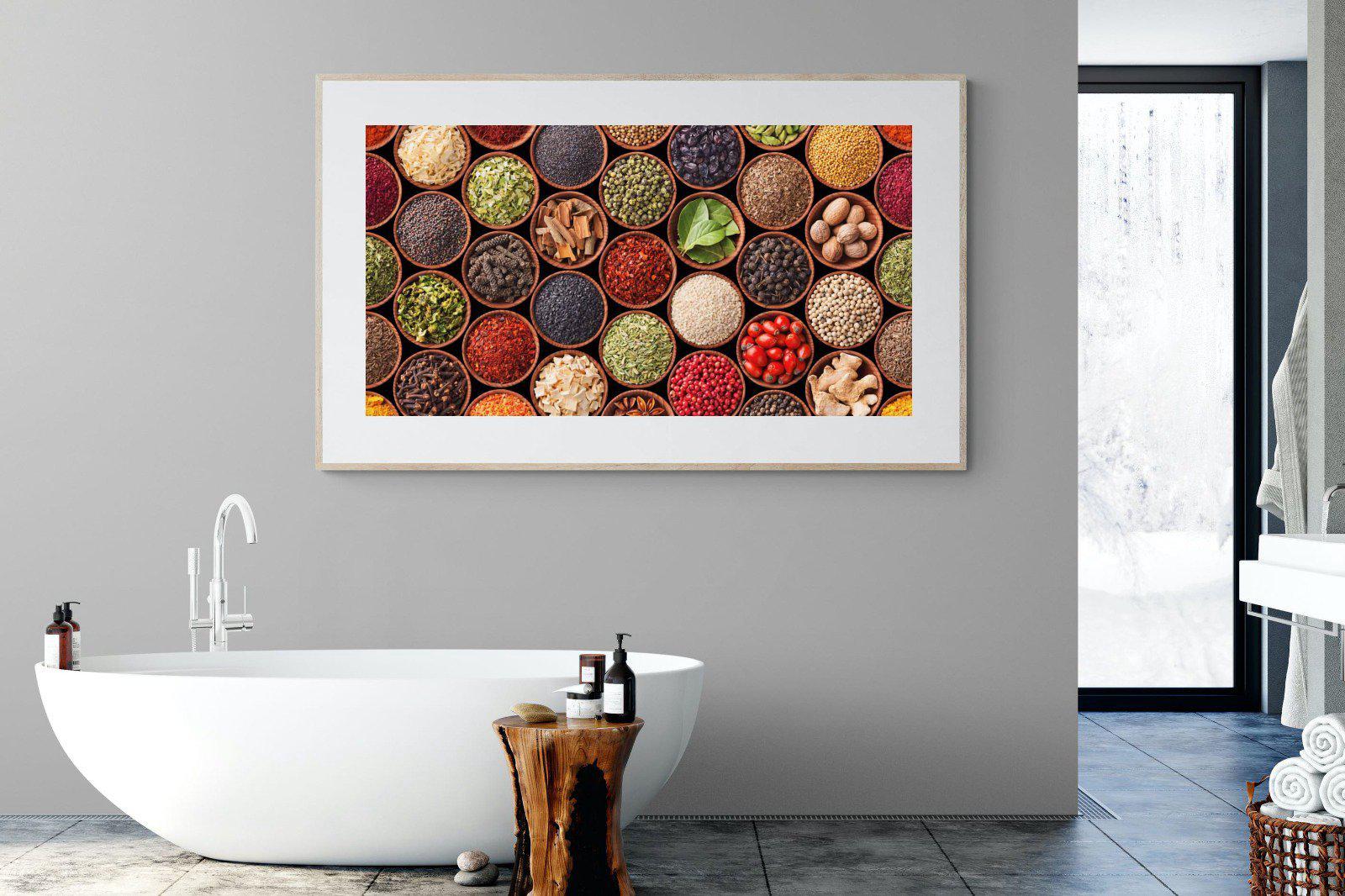 Herbs & Spices-Wall_Art-180 x 110cm-Framed Print-Wood-Pixalot