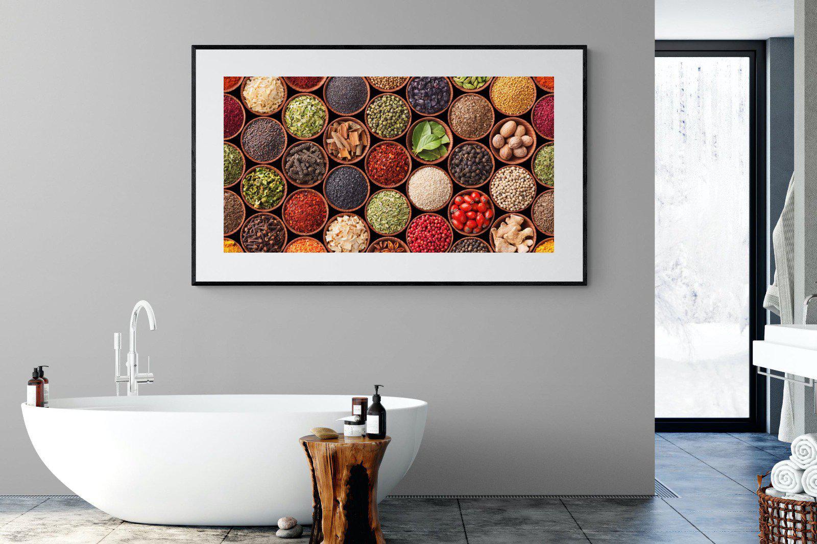 Herbs & Spices-Wall_Art-180 x 110cm-Framed Print-Black-Pixalot