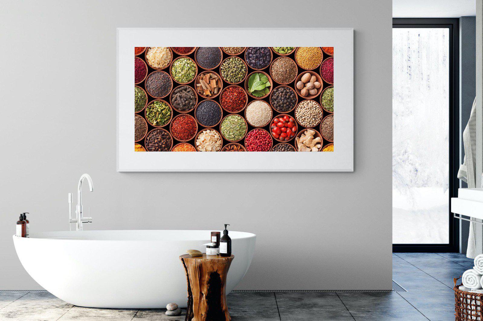 Herbs & Spices-Wall_Art-180 x 110cm-Framed Print-White-Pixalot