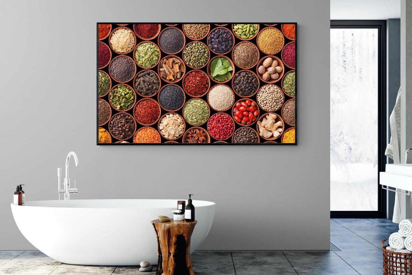 Herbs & Spices-Wall_Art-180 x 110cm-Mounted Canvas-Black-Pixalot