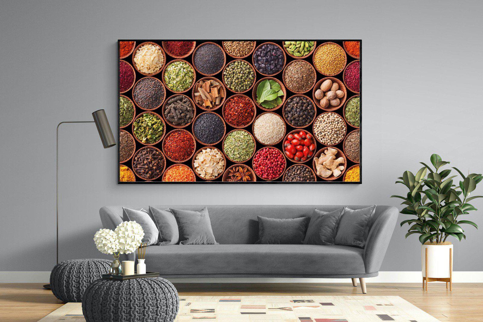 Herbs & Spices-Wall_Art-220 x 130cm-Mounted Canvas-Black-Pixalot