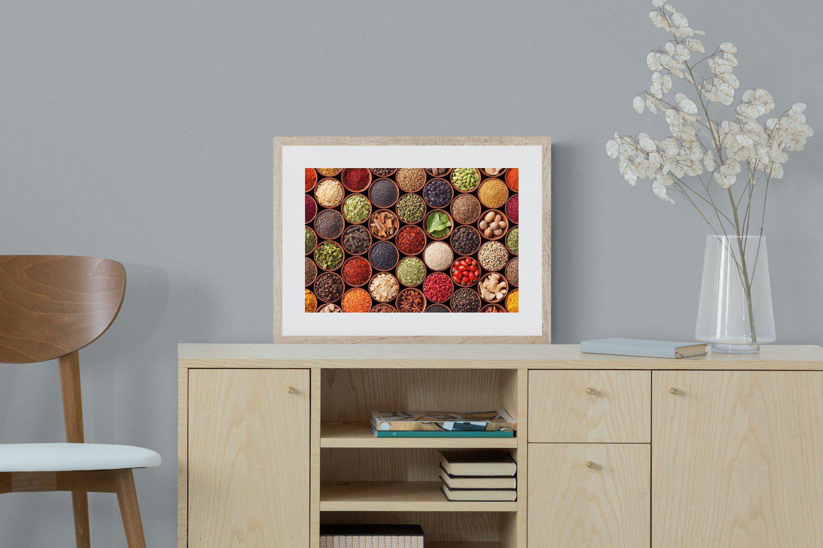 Herbs & Spices-Wall_Art-60 x 45cm-Framed Print-Wood-Pixalot