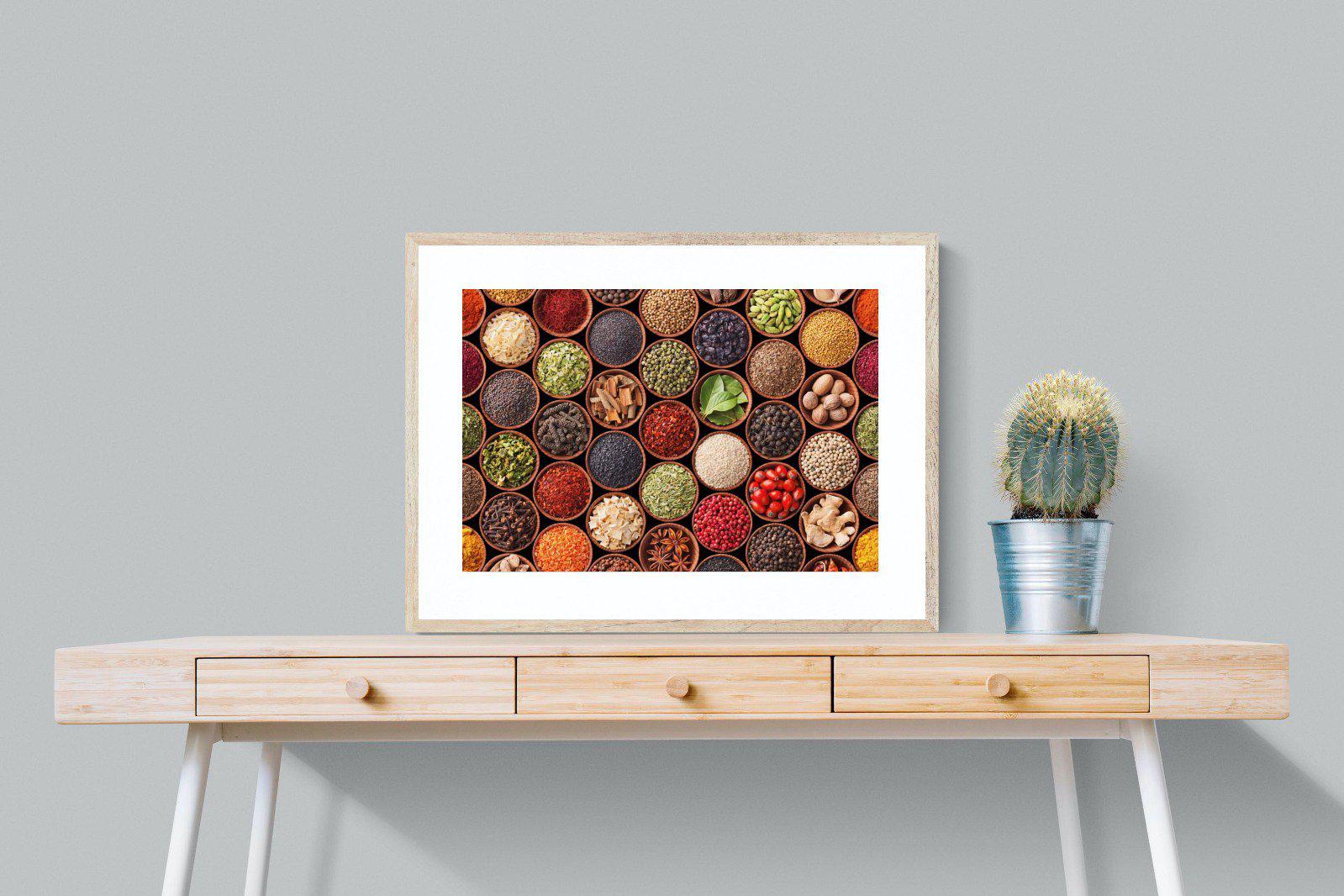 Herbs & Spices-Wall_Art-80 x 60cm-Framed Print-Wood-Pixalot