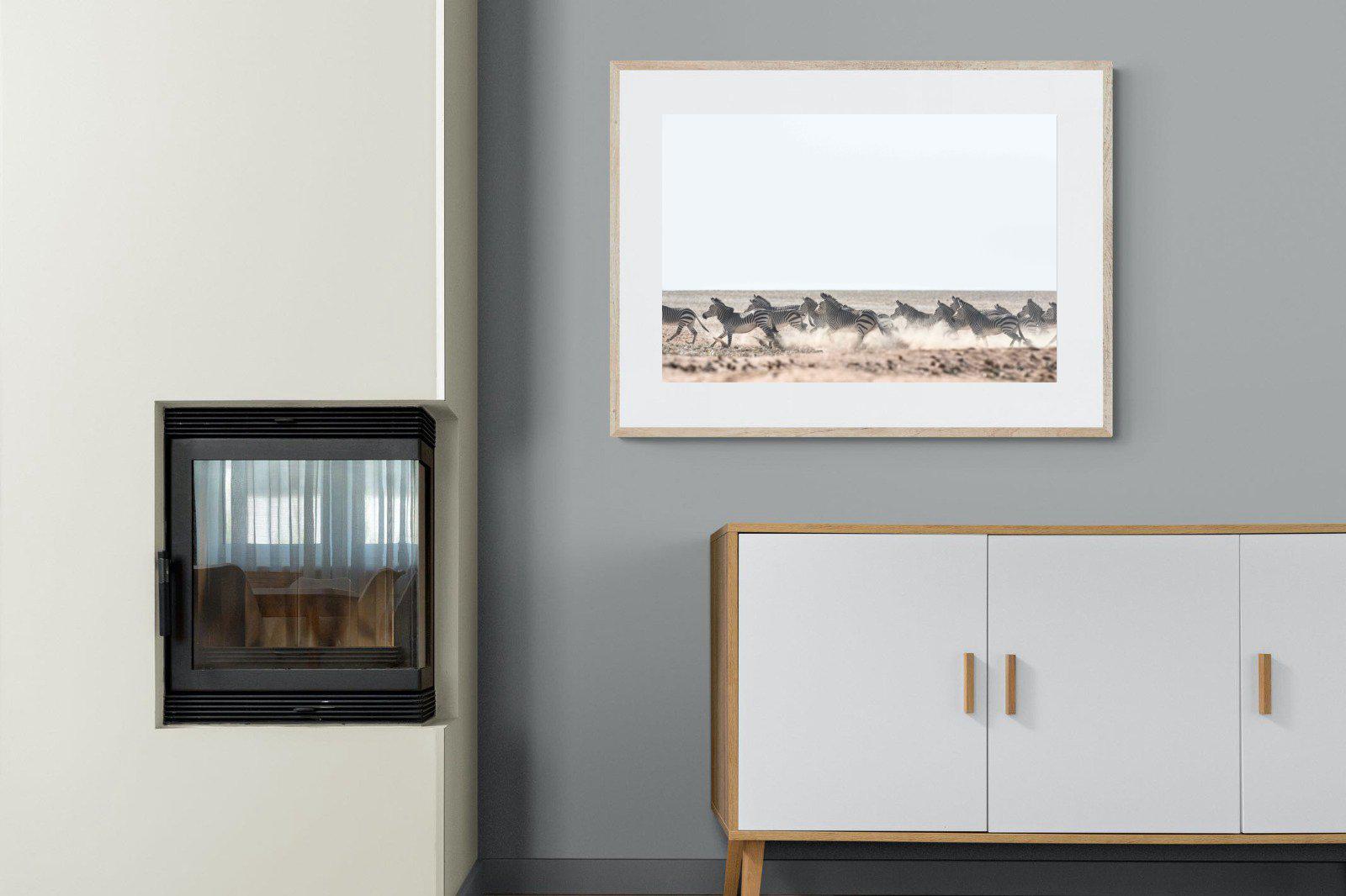 Herd Sprint-Wall_Art-100 x 75cm-Framed Print-Wood-Pixalot