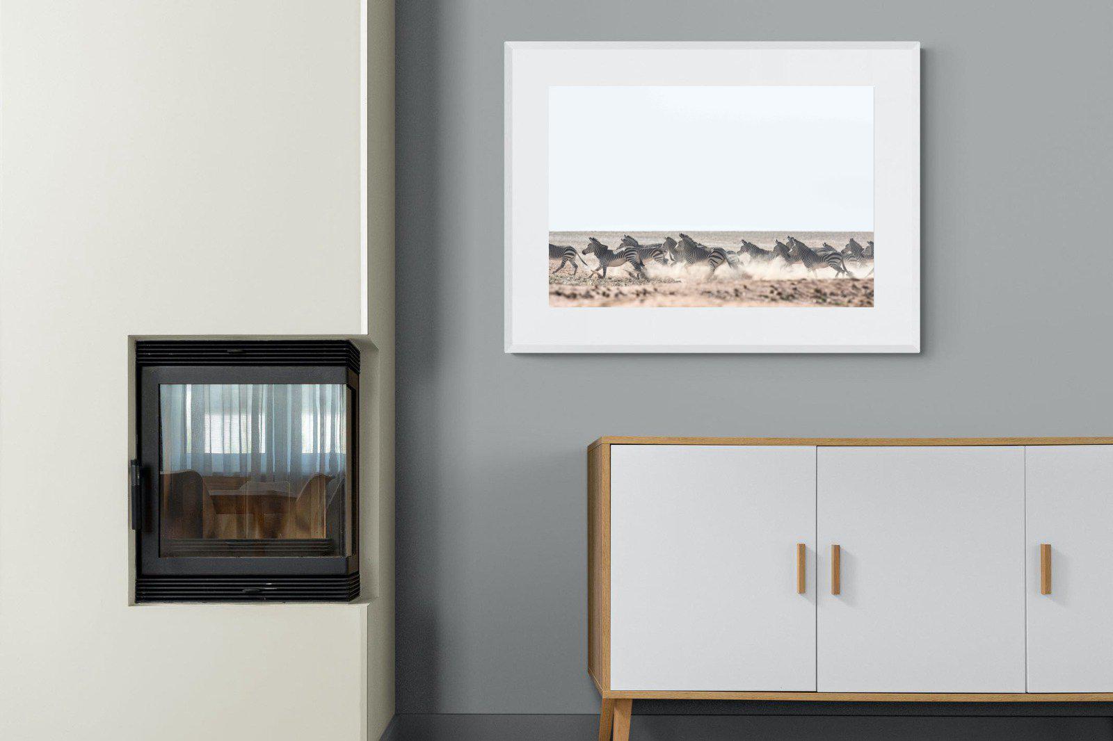 Herd Sprint-Wall_Art-100 x 75cm-Framed Print-White-Pixalot