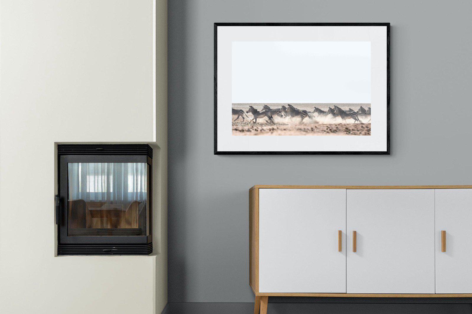 Herd Sprint-Wall_Art-100 x 75cm-Framed Print-Black-Pixalot