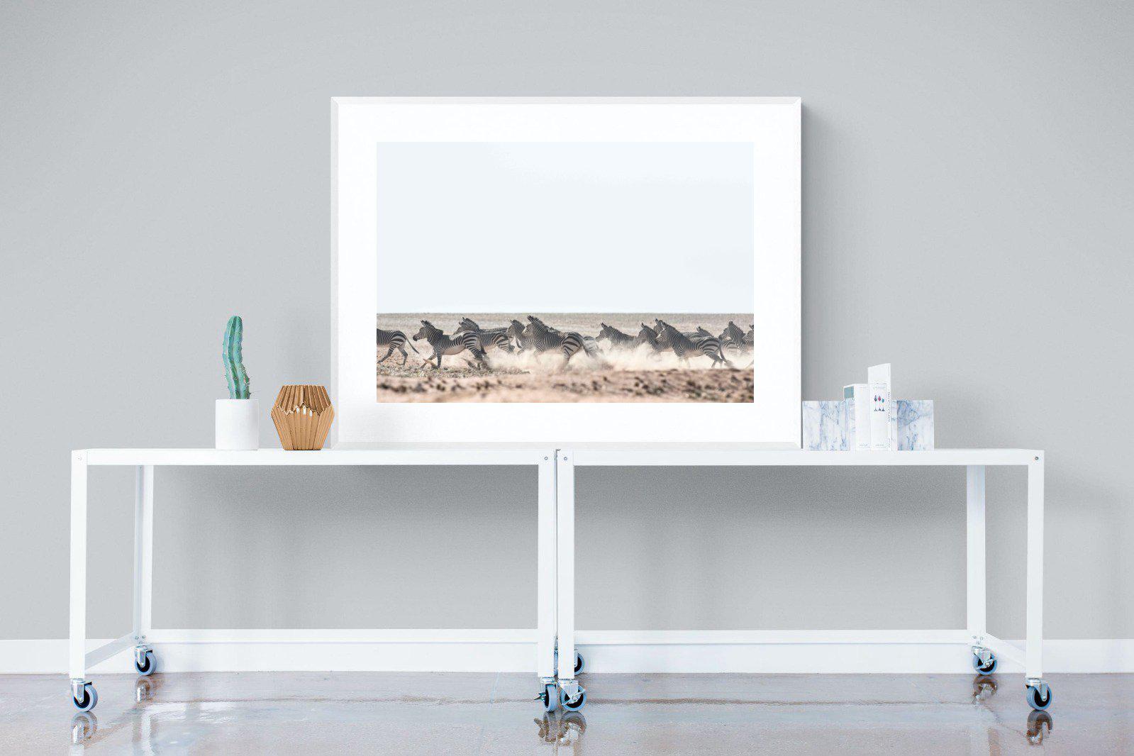 Herd Sprint-Wall_Art-120 x 90cm-Framed Print-White-Pixalot