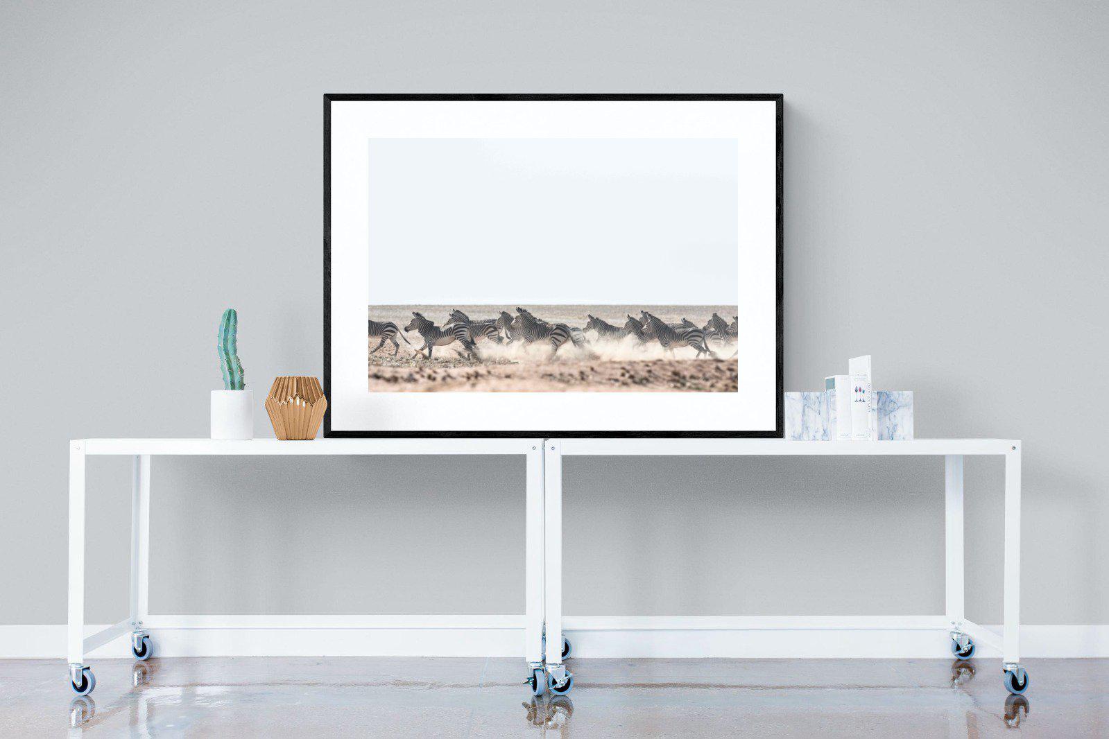 Herd Sprint-Wall_Art-120 x 90cm-Framed Print-Black-Pixalot
