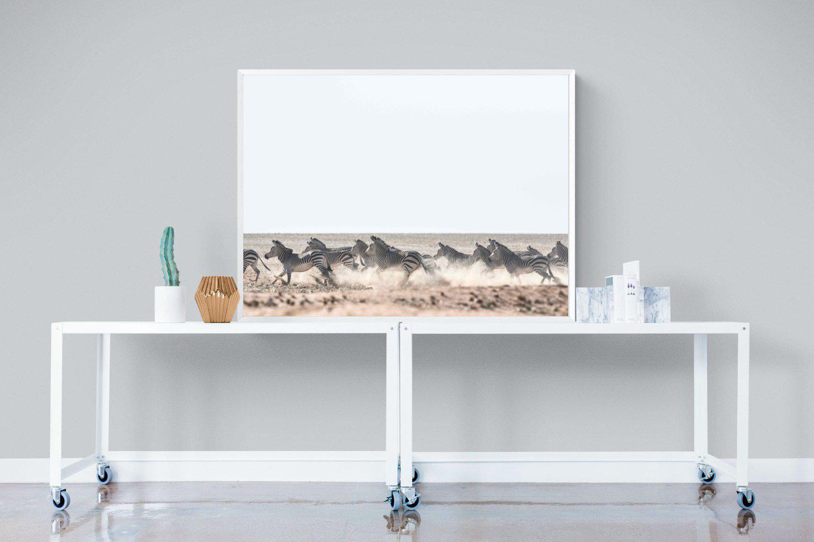 Herd Sprint-Wall_Art-120 x 90cm-Mounted Canvas-White-Pixalot