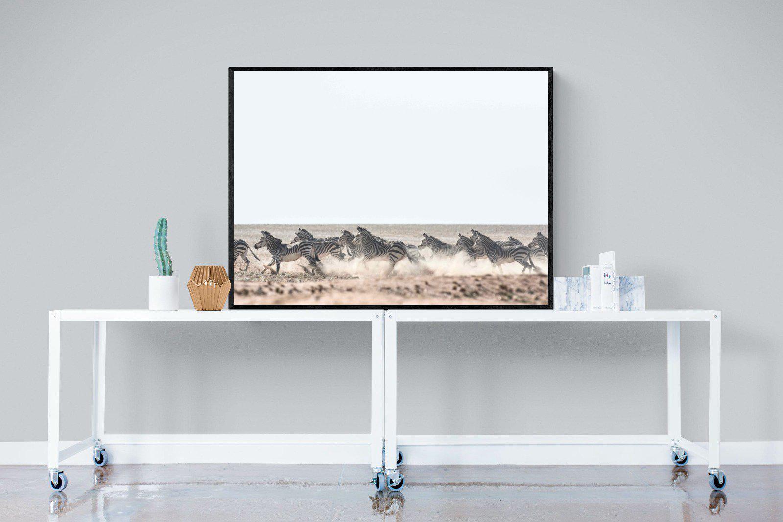 Herd Sprint-Wall_Art-120 x 90cm-Mounted Canvas-Black-Pixalot