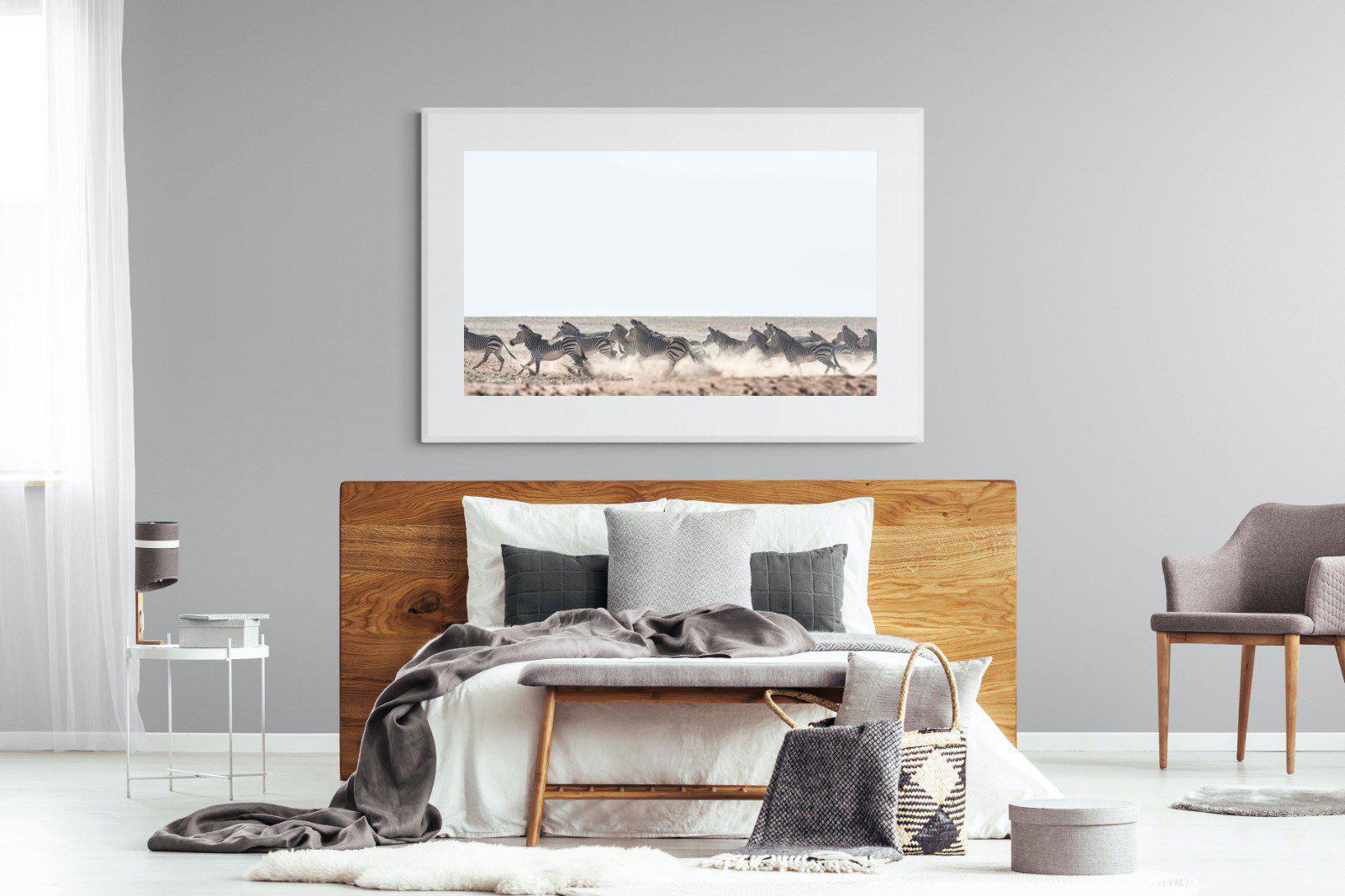 Herd Sprint-Wall_Art-150 x 100cm-Framed Print-White-Pixalot