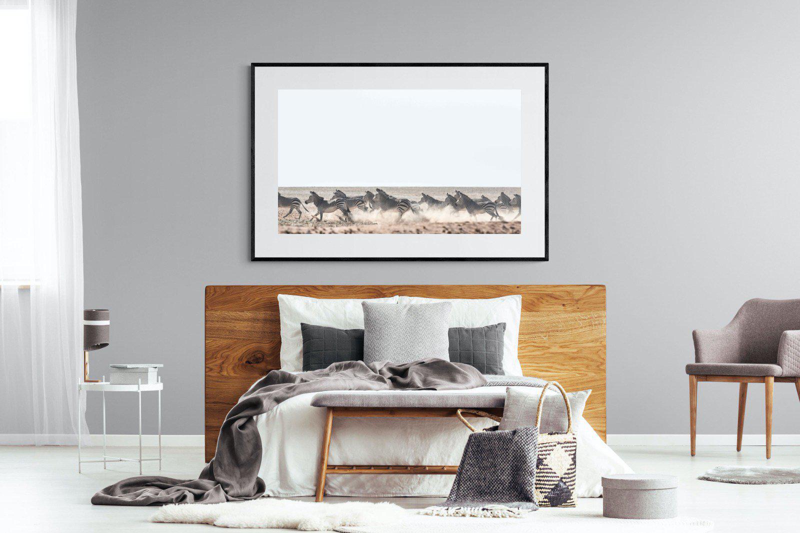Herd Sprint-Wall_Art-150 x 100cm-Framed Print-Black-Pixalot