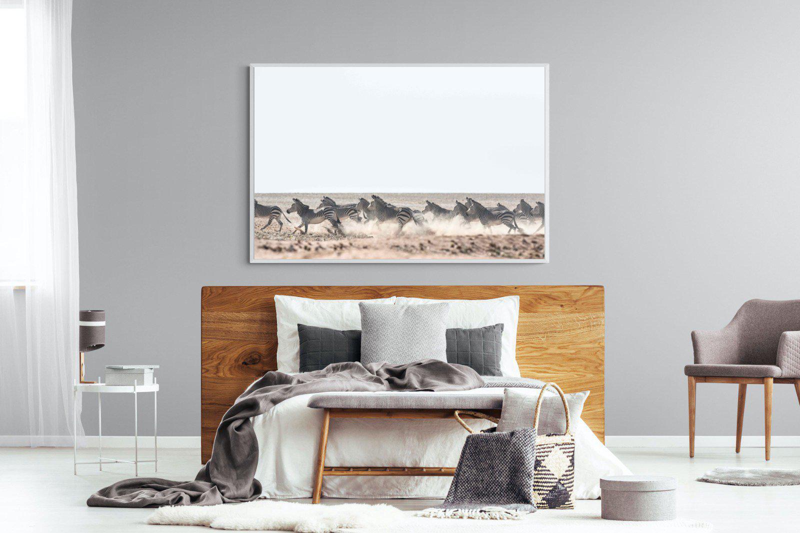 Herd Sprint-Wall_Art-150 x 100cm-Mounted Canvas-White-Pixalot