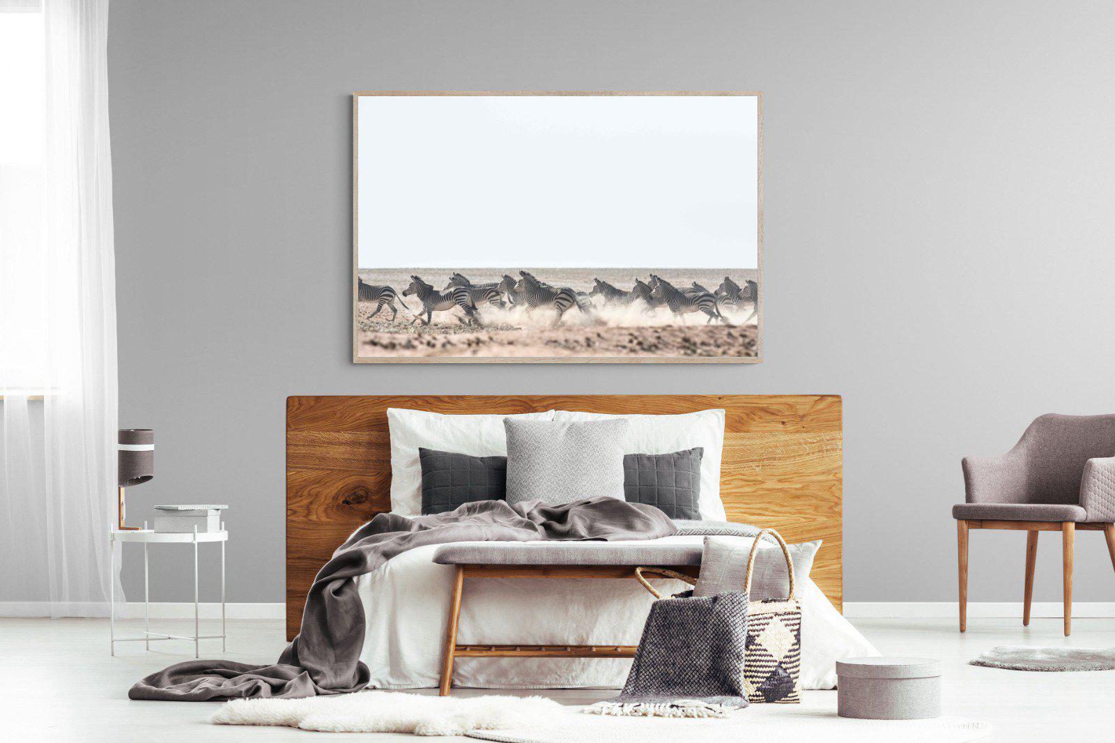 Herd Sprint-Wall_Art-150 x 100cm-Mounted Canvas-Wood-Pixalot