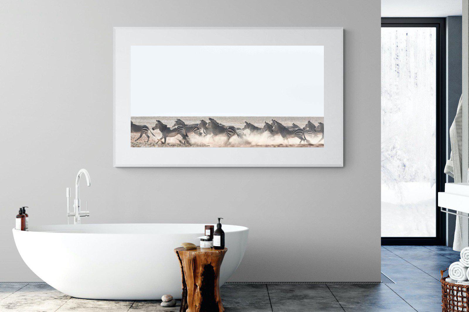 Herd Sprint-Wall_Art-180 x 110cm-Framed Print-White-Pixalot