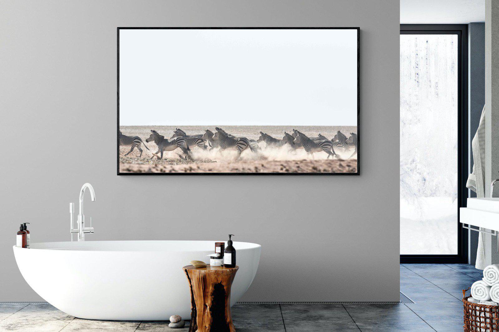 Herd Sprint-Wall_Art-180 x 110cm-Mounted Canvas-Black-Pixalot