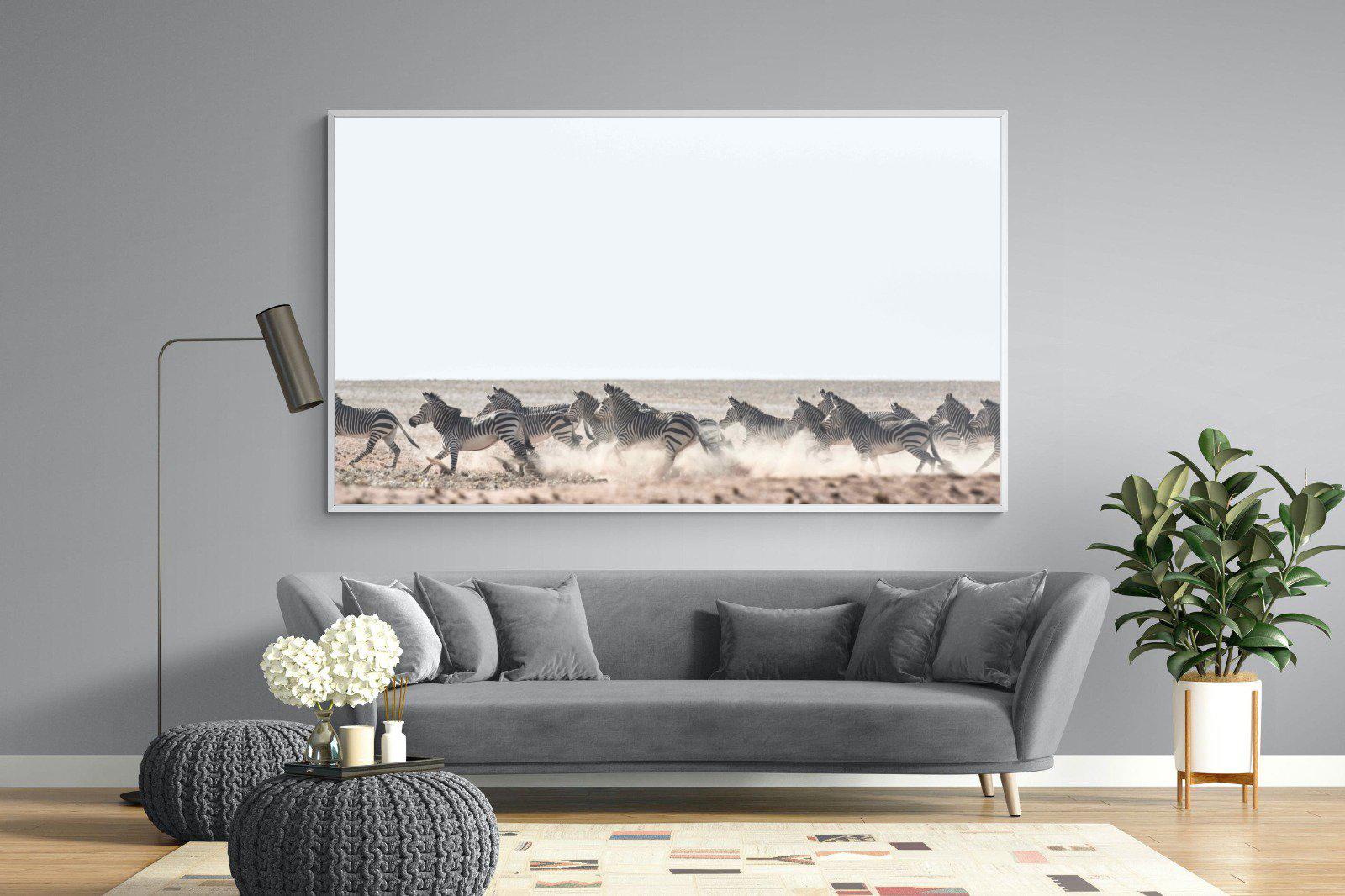 Herd Sprint-Wall_Art-220 x 130cm-Mounted Canvas-White-Pixalot