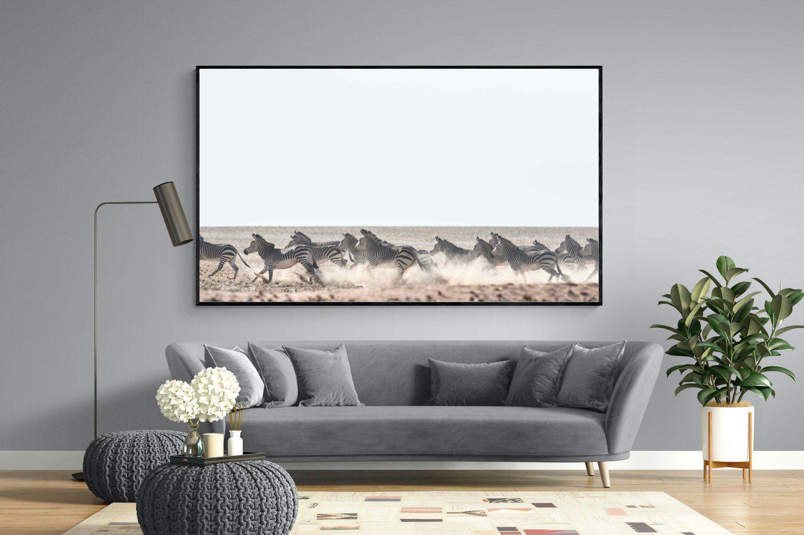 Herd Sprint-Wall_Art-220 x 130cm-Mounted Canvas-Black-Pixalot