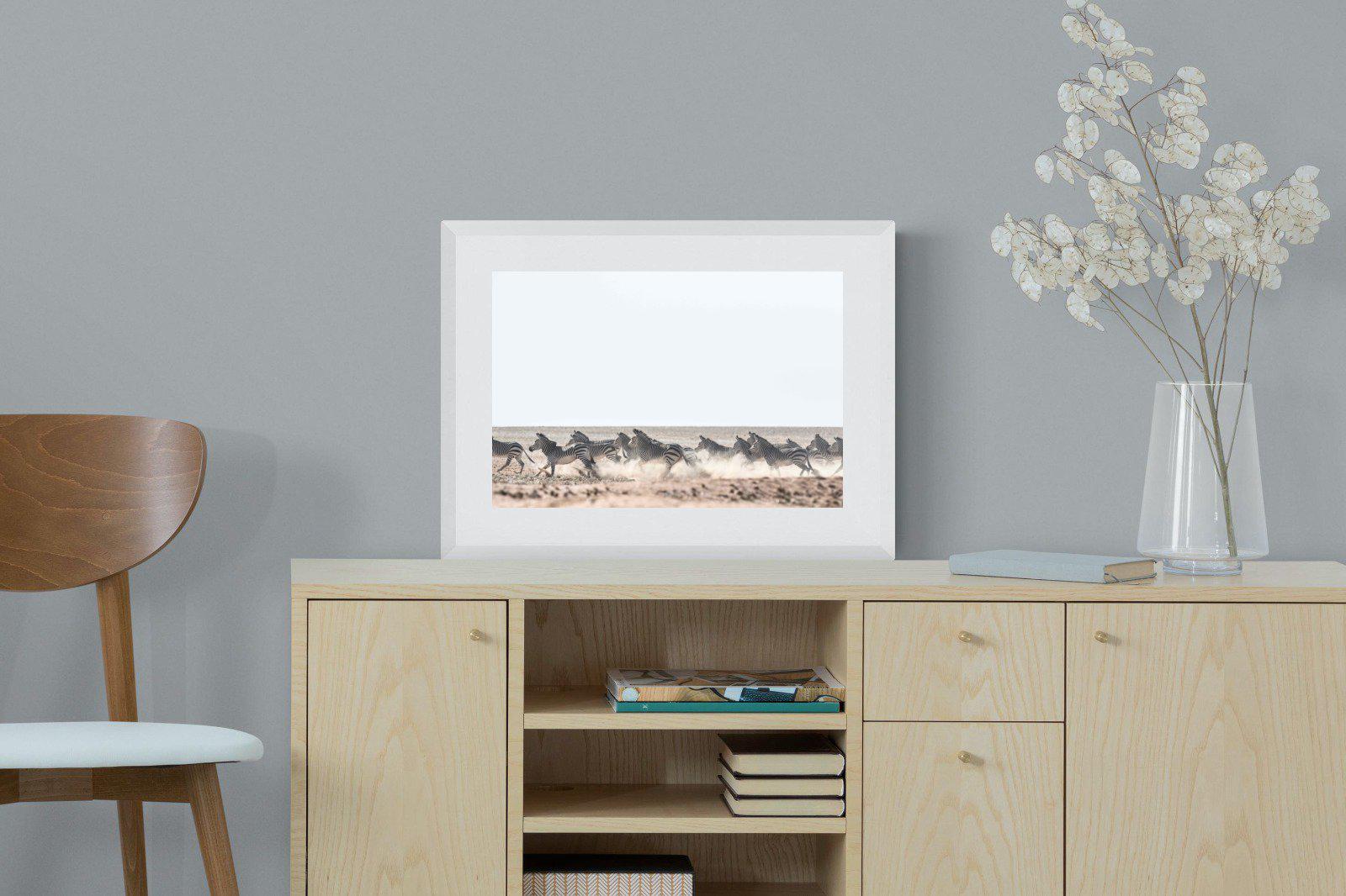 Herd Sprint-Wall_Art-60 x 45cm-Framed Print-White-Pixalot