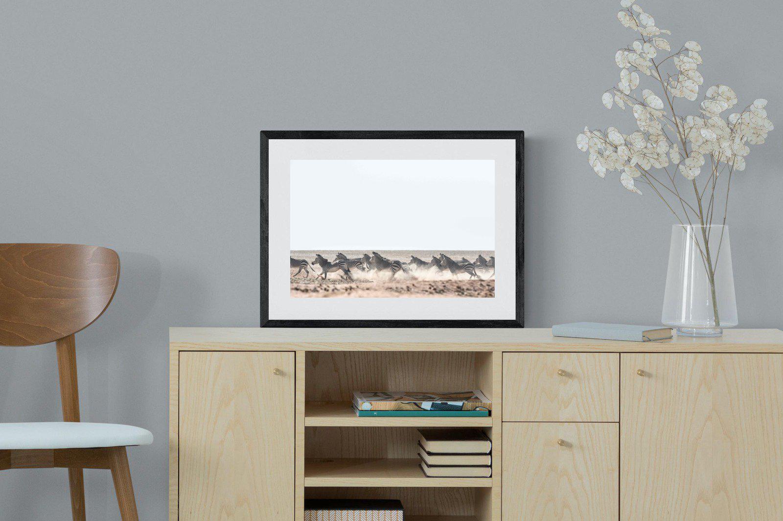 Herd Sprint-Wall_Art-60 x 45cm-Framed Print-Black-Pixalot