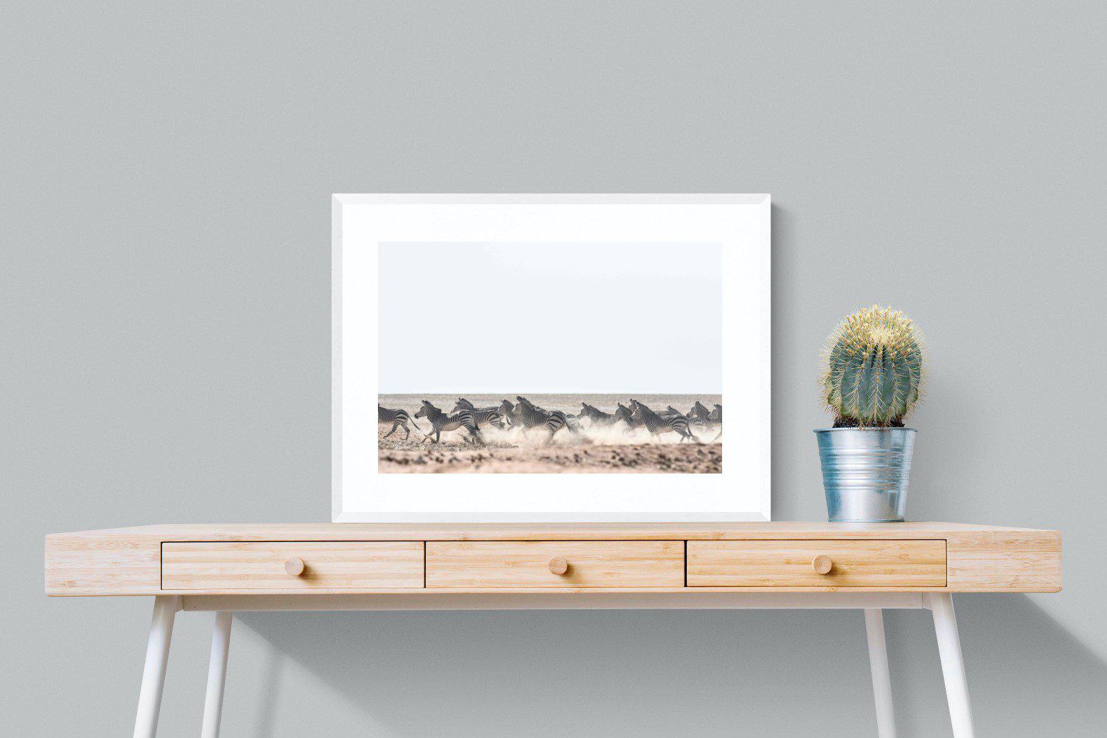 Herd Sprint-Wall_Art-80 x 60cm-Framed Print-White-Pixalot