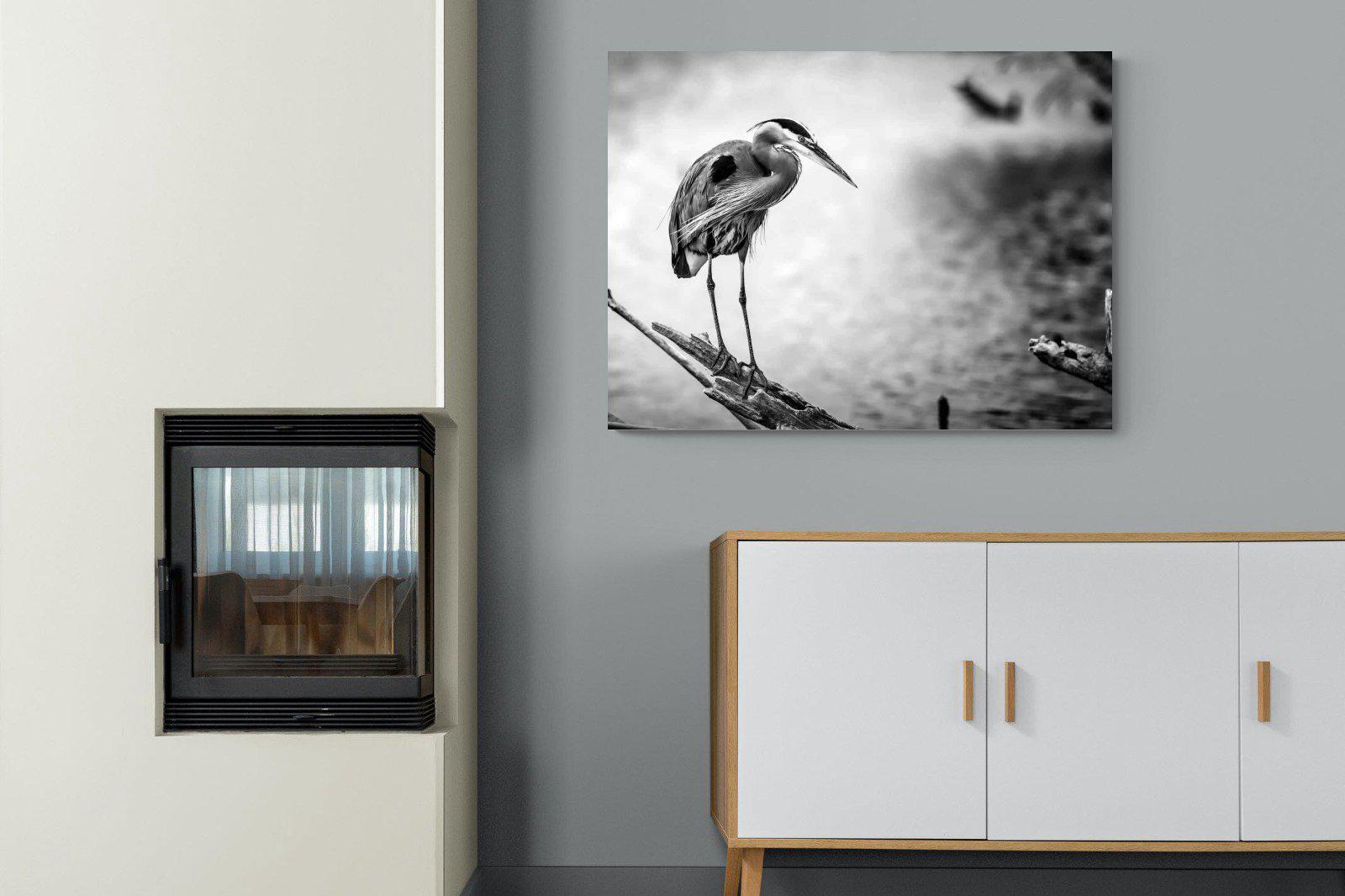 Heron-Wall_Art-100 x 75cm-Mounted Canvas-No Frame-Pixalot