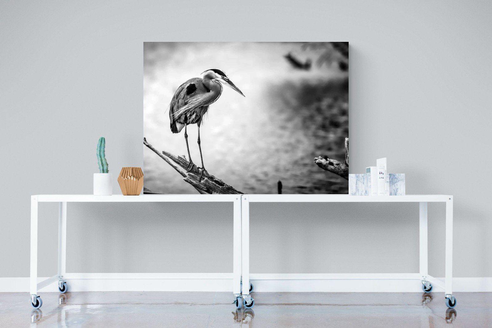 Heron-Wall_Art-120 x 90cm-Mounted Canvas-No Frame-Pixalot
