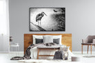 Heron-Wall_Art-150 x 100cm-Mounted Canvas-Black-Pixalot