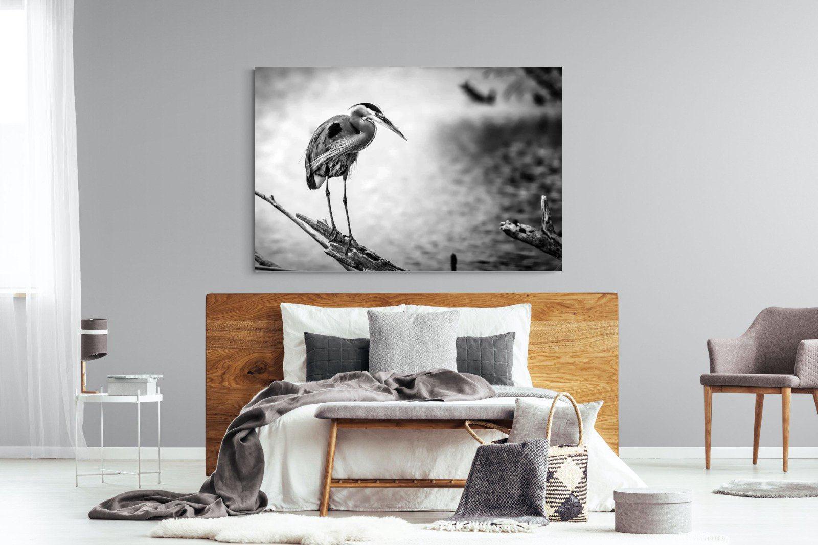 Heron-Wall_Art-150 x 100cm-Mounted Canvas-No Frame-Pixalot