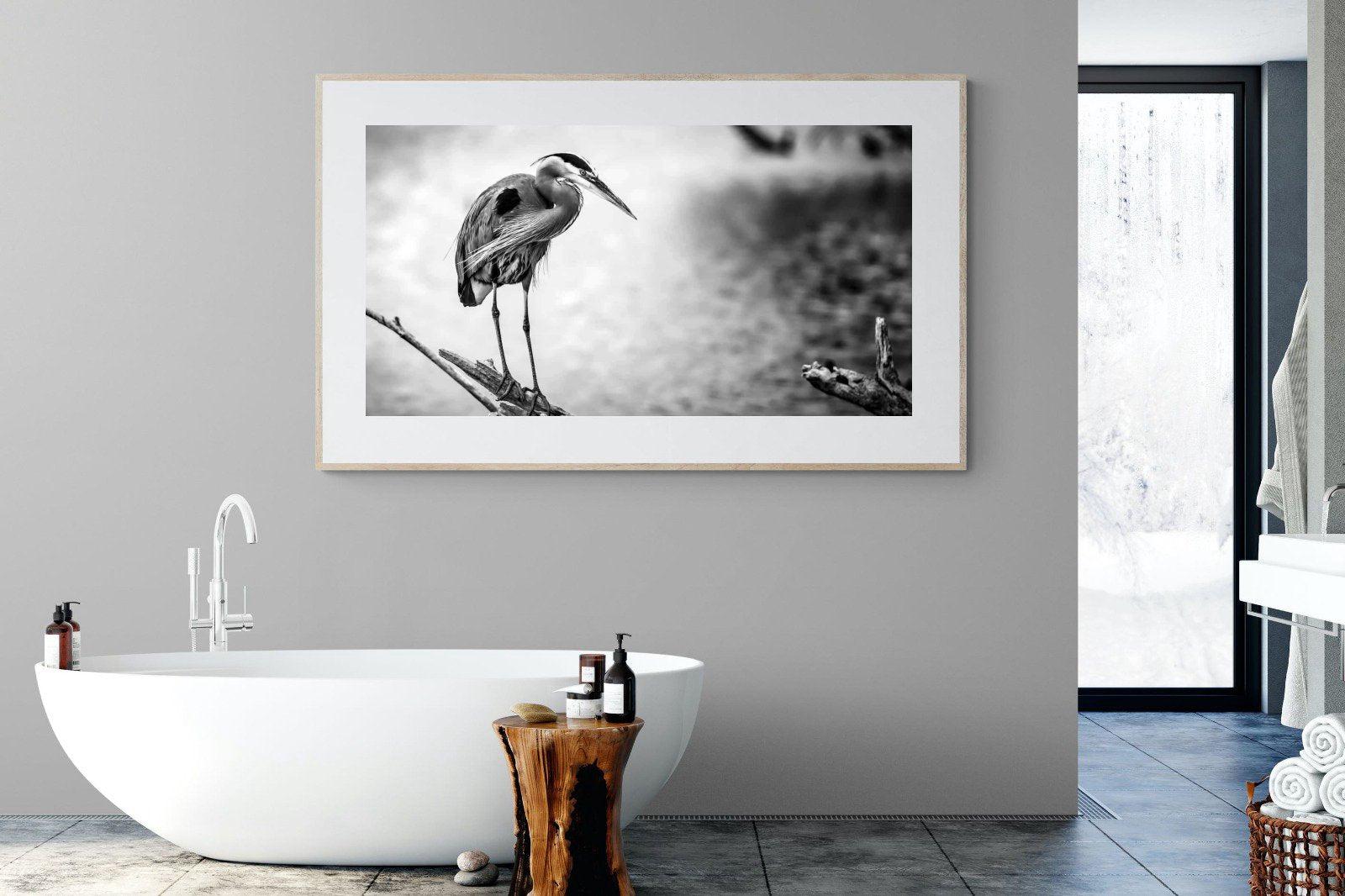 Heron-Wall_Art-180 x 110cm-Framed Print-Wood-Pixalot