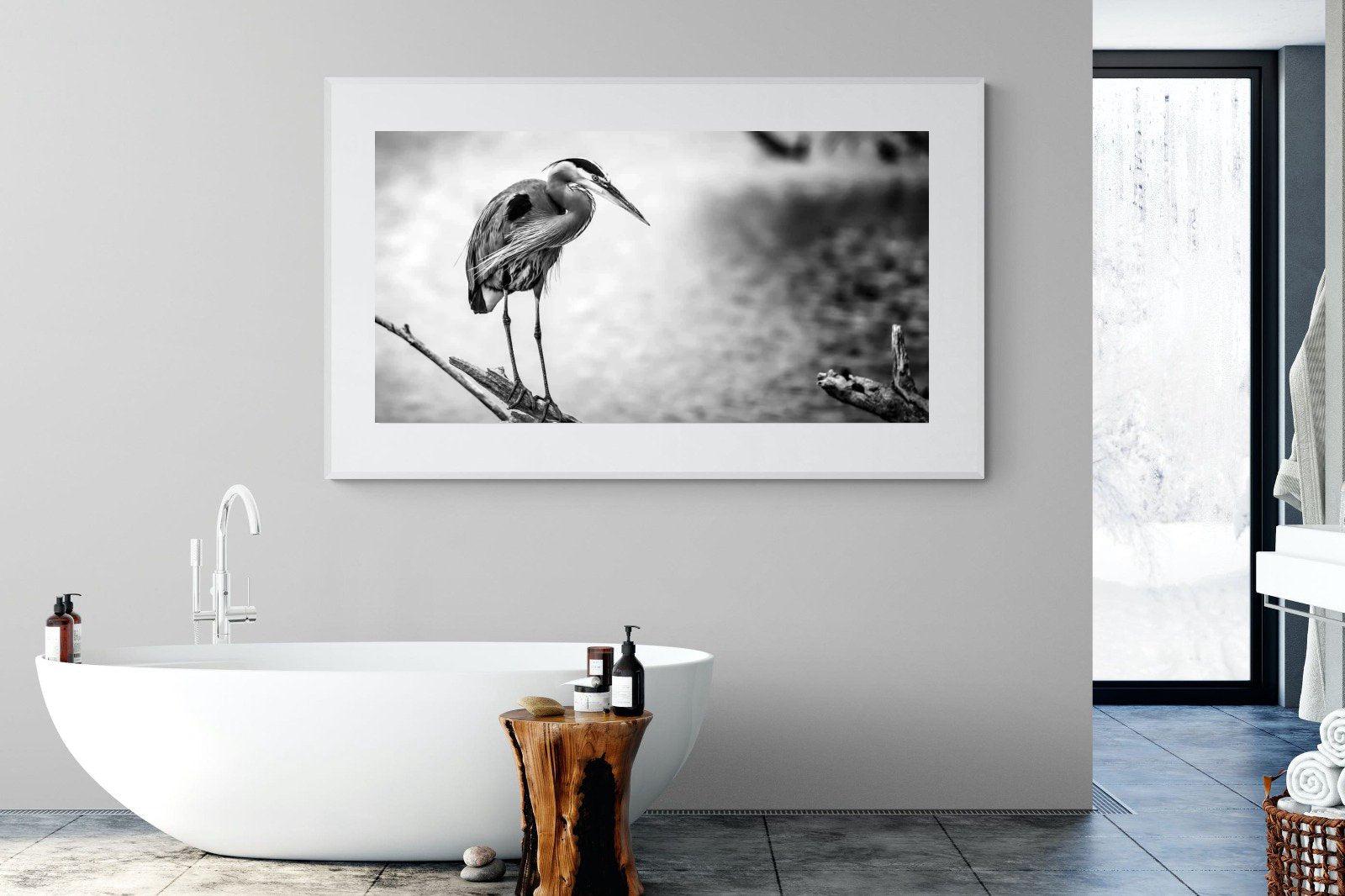 Heron-Wall_Art-180 x 110cm-Framed Print-White-Pixalot