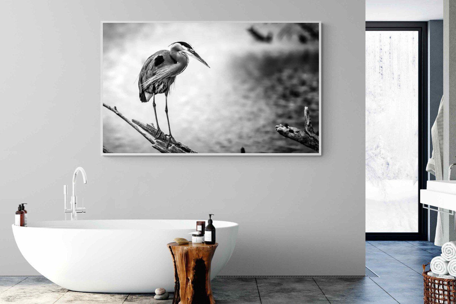 Heron-Wall_Art-180 x 110cm-Mounted Canvas-White-Pixalot