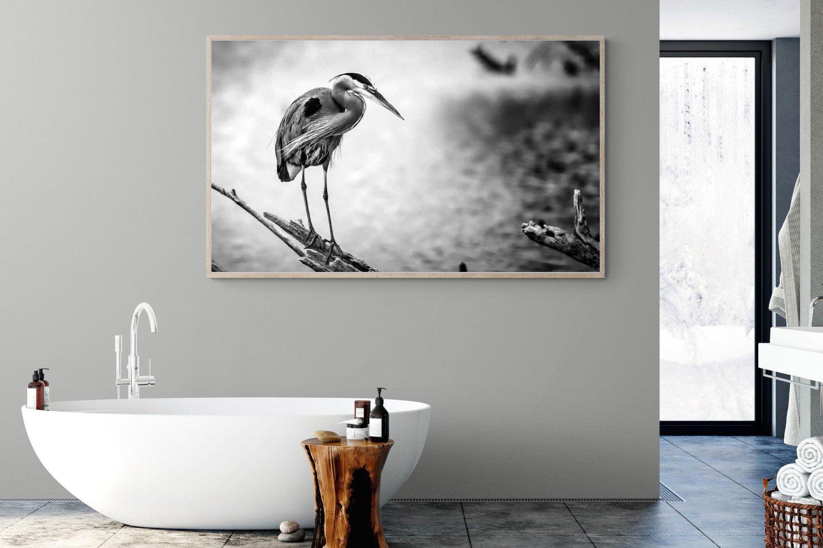 Heron-Wall_Art-180 x 110cm-Mounted Canvas-Wood-Pixalot