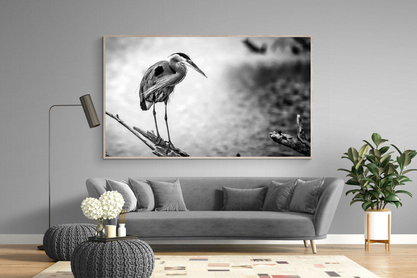 Heron-Wall_Art-220 x 130cm-Mounted Canvas-Wood-Pixalot