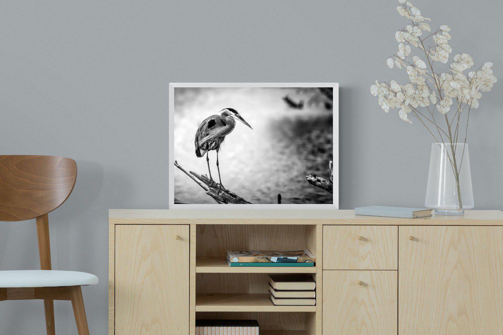 Heron-Wall_Art-60 x 45cm-Mounted Canvas-White-Pixalot