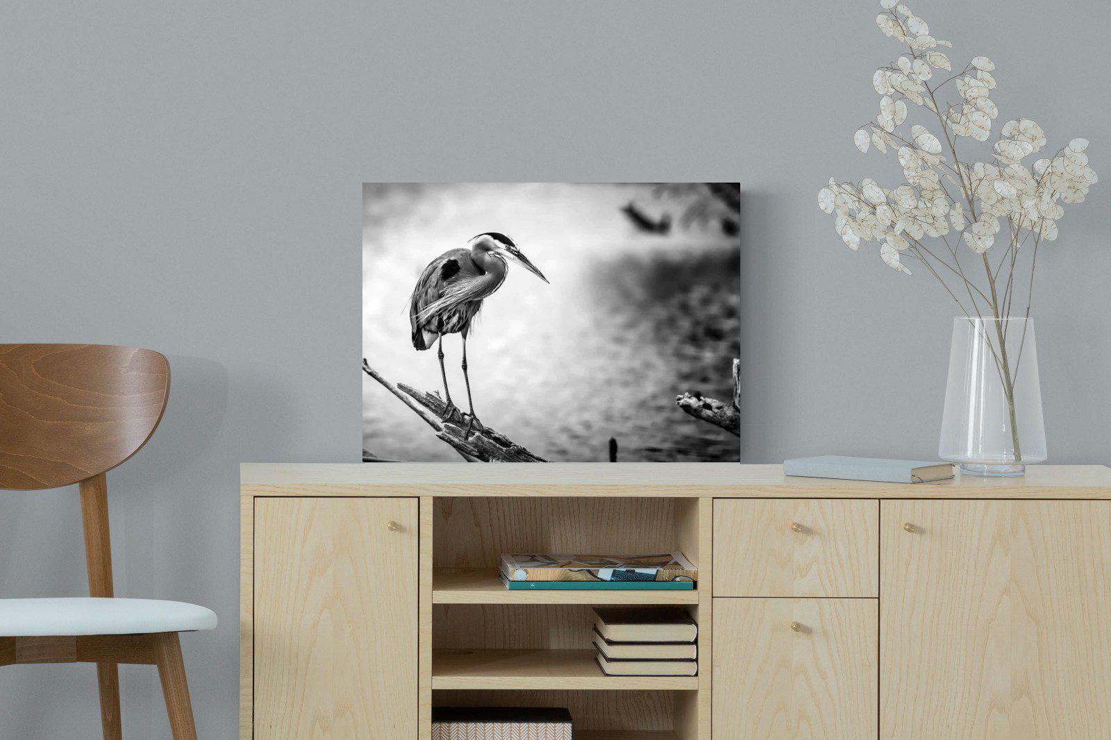 Heron-Wall_Art-60 x 45cm-Mounted Canvas-No Frame-Pixalot