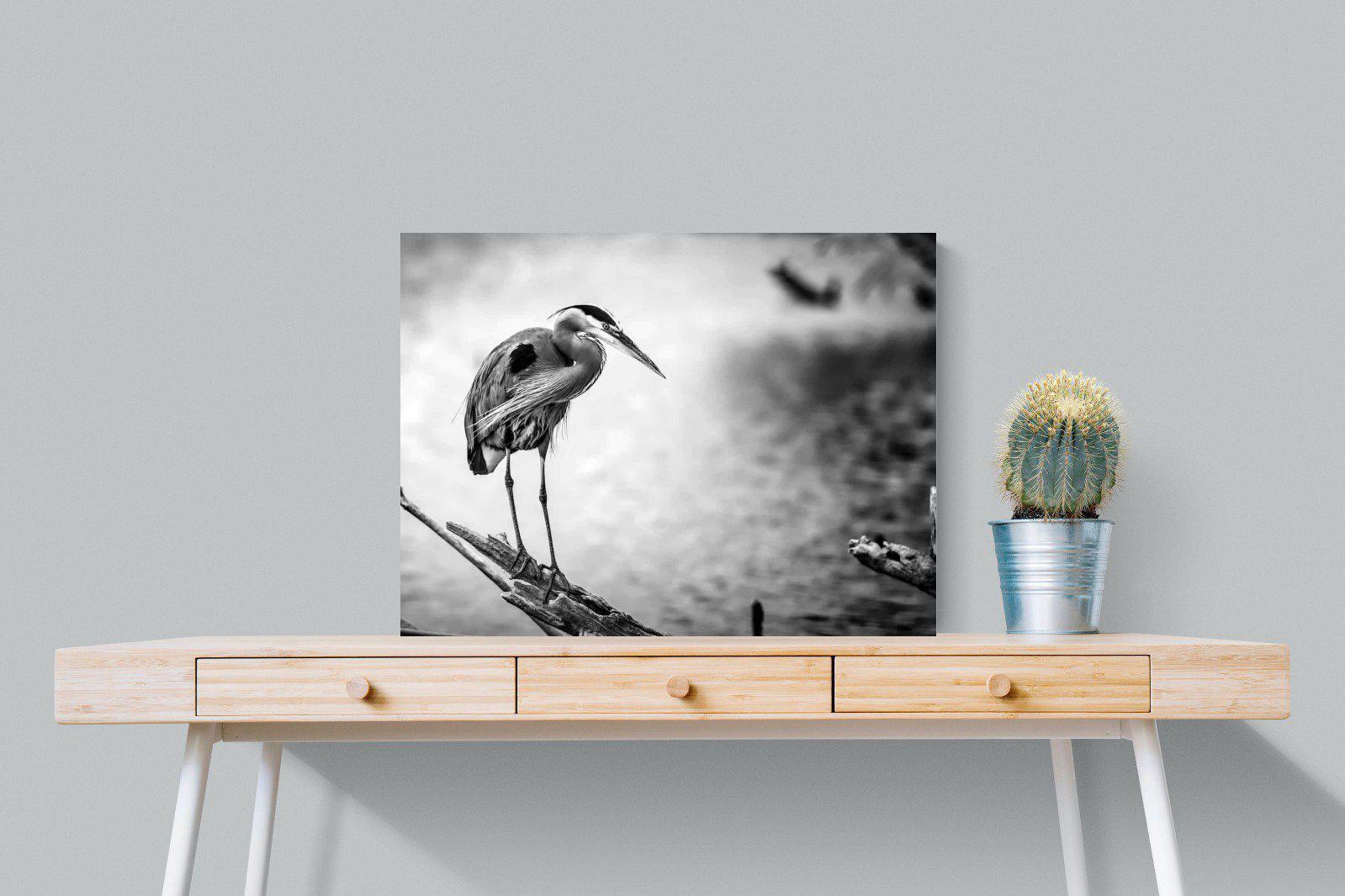 Heron-Wall_Art-80 x 60cm-Mounted Canvas-No Frame-Pixalot
