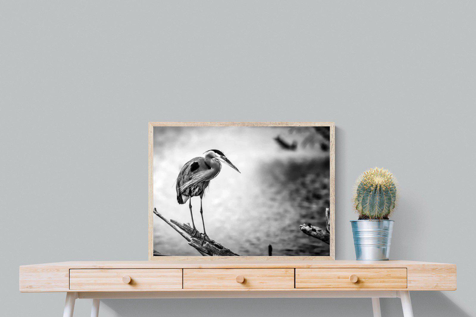 Heron-Wall_Art-80 x 60cm-Mounted Canvas-Wood-Pixalot