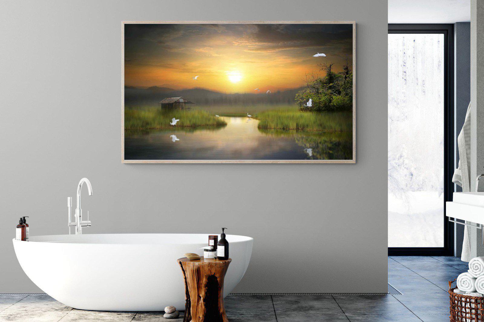 Heron Shed-Wall_Art-180 x 110cm-Mounted Canvas-Wood-Pixalot