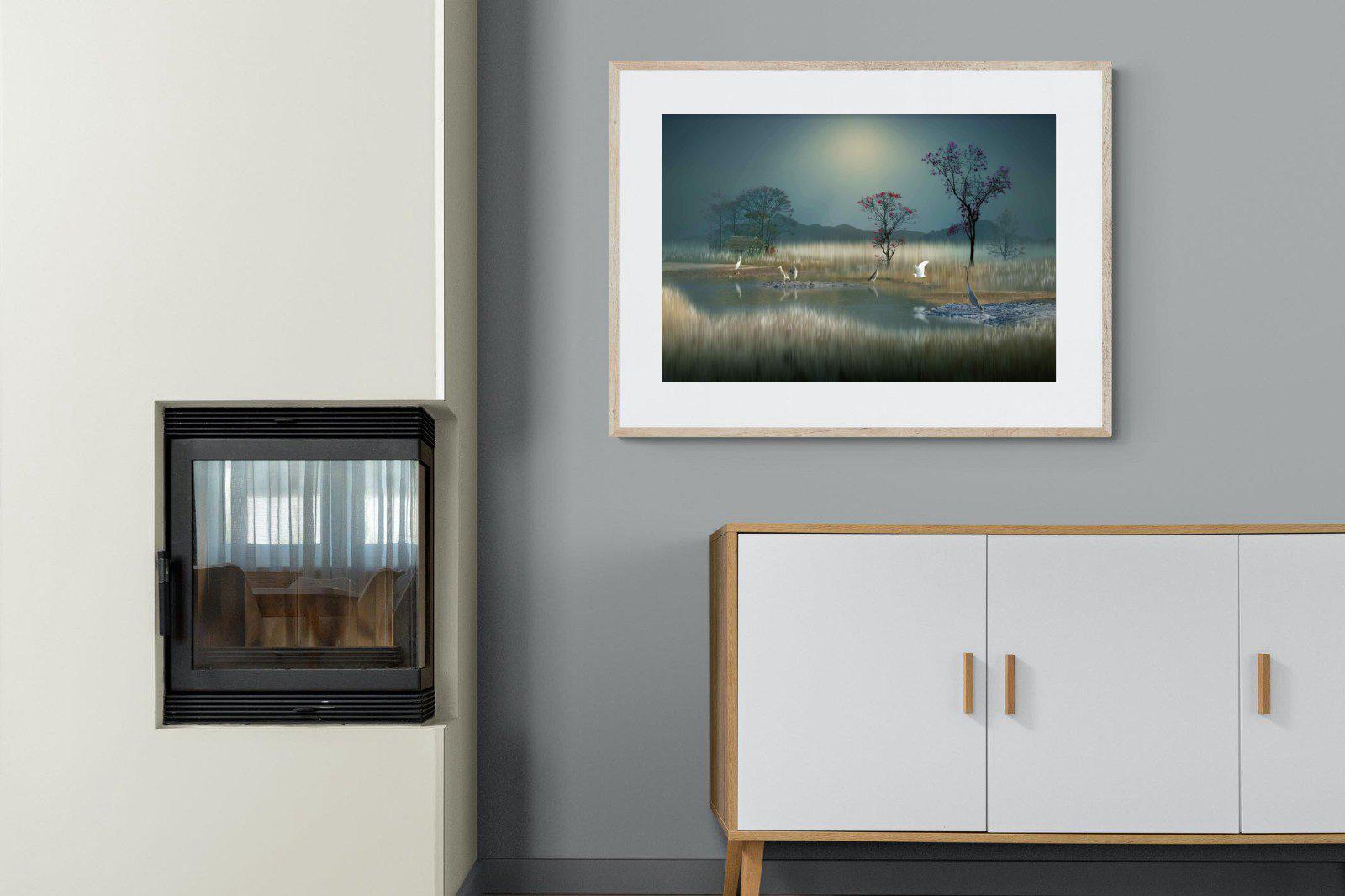 Hidden Calm-Wall_Art-100 x 75cm-Framed Print-Wood-Pixalot