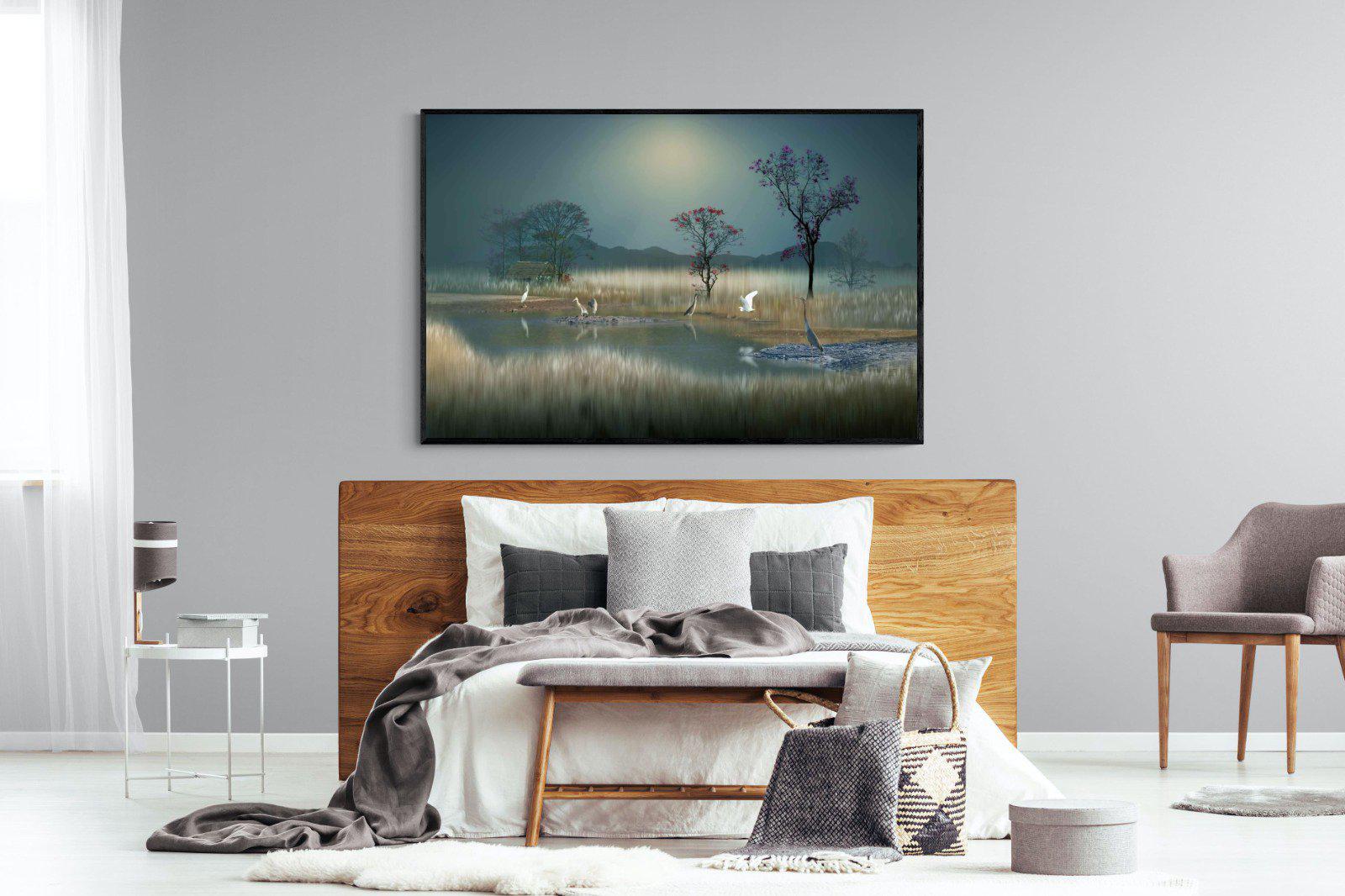 Hidden Calm-Wall_Art-150 x 100cm-Mounted Canvas-Black-Pixalot
