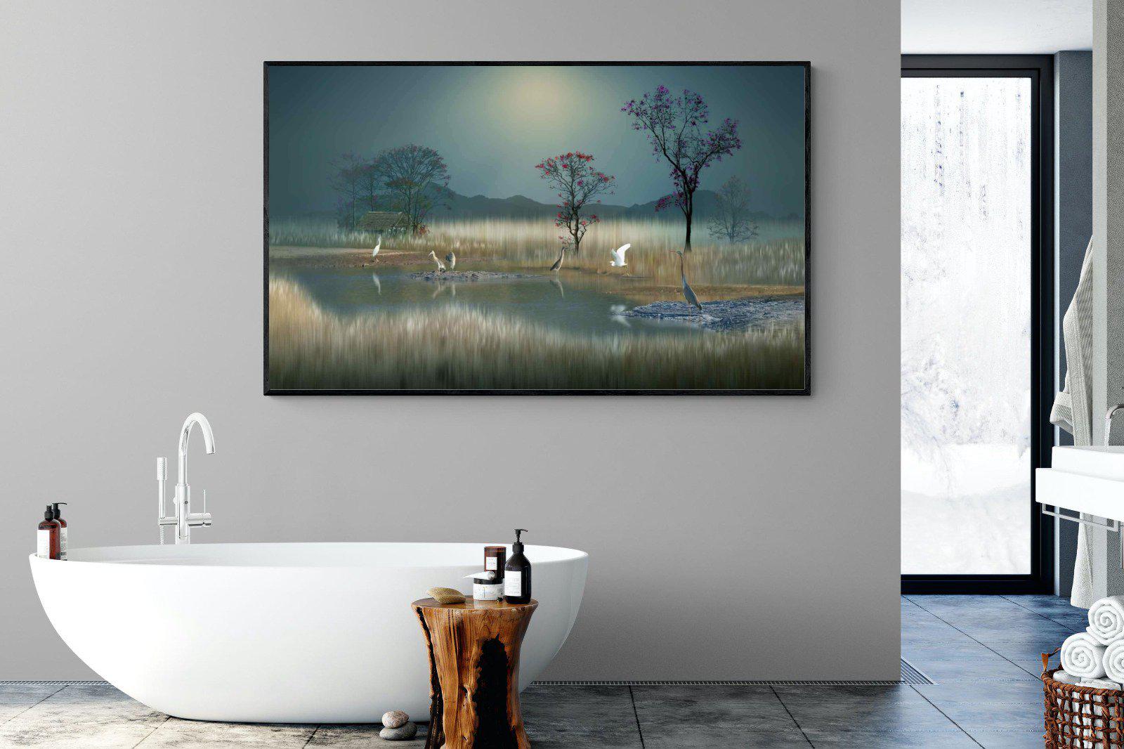 Hidden Calm-Wall_Art-180 x 110cm-Mounted Canvas-Black-Pixalot