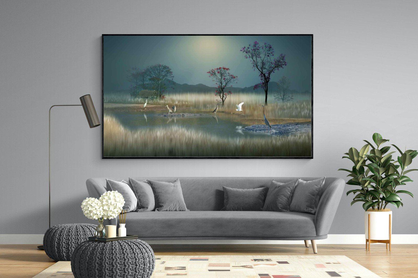 Hidden Calm-Wall_Art-220 x 130cm-Mounted Canvas-Black-Pixalot