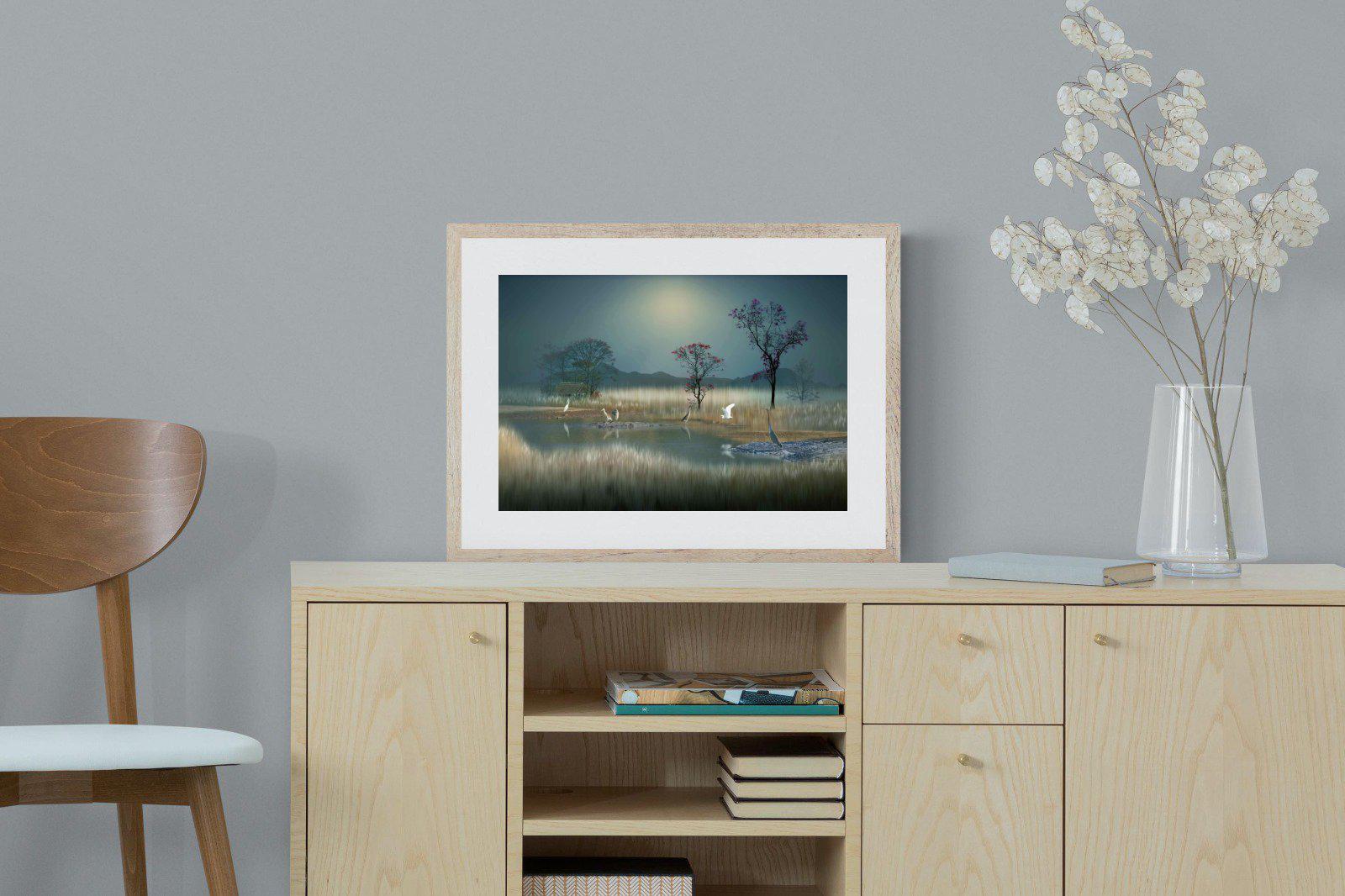 Hidden Calm-Wall_Art-60 x 45cm-Framed Print-Wood-Pixalot