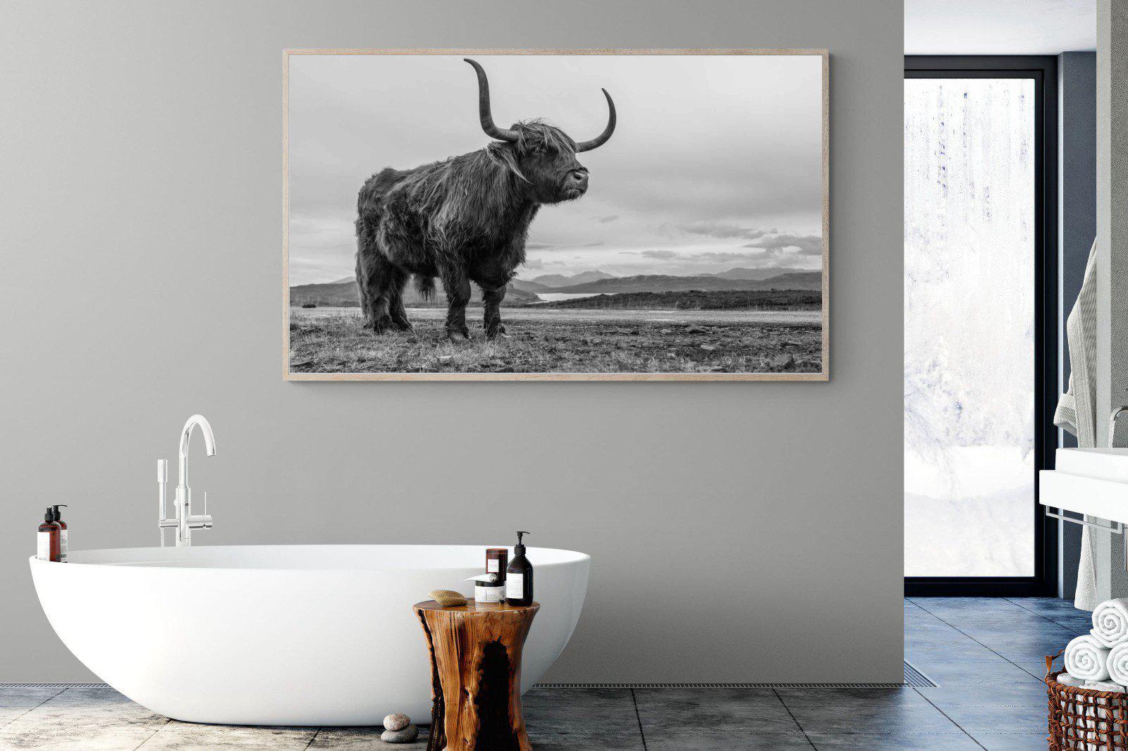 Highland Cow-Wall_Art-180 x 110cm-Mounted Canvas-Wood-Pixalot
