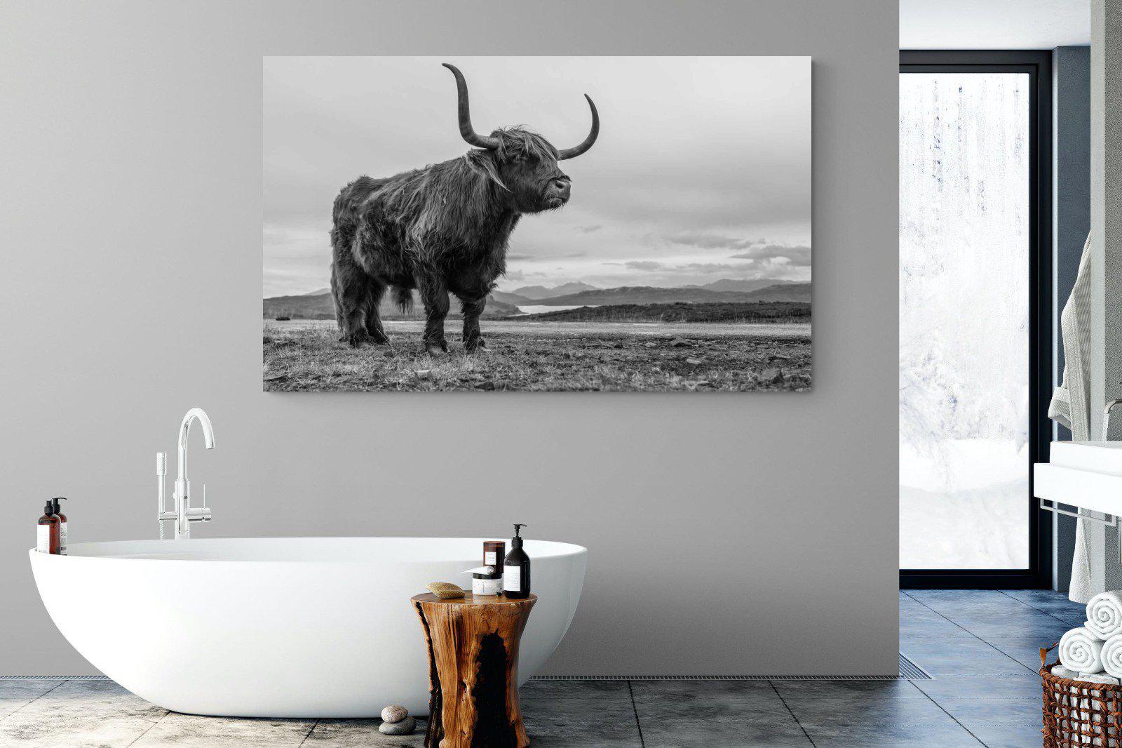 Highland Cow-Wall_Art-180 x 110cm-Mounted Canvas-No Frame-Pixalot